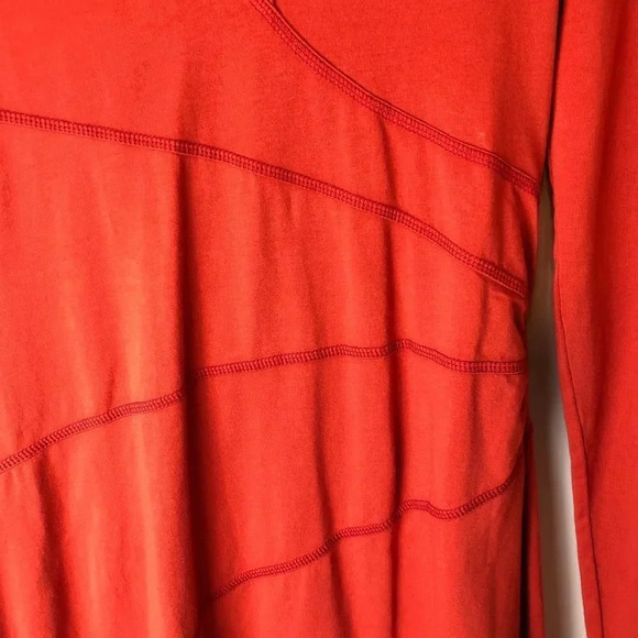 Athleta | Orange Sunburst Nectar V-neck Dress - Picture 4 of 6